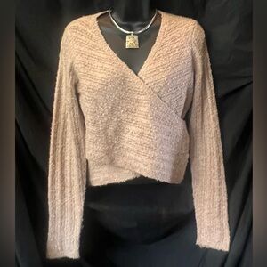 🔥 FIRE SALE 🔥 LELIS WOMENS COZY TEXTURE CROSS FRONT SWEATER  SZ S COULD FIT MED.